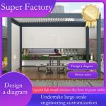 Aluminium Alloy Louver Turning Pavilion Outdoor Courtyard Villa Garden Windproof