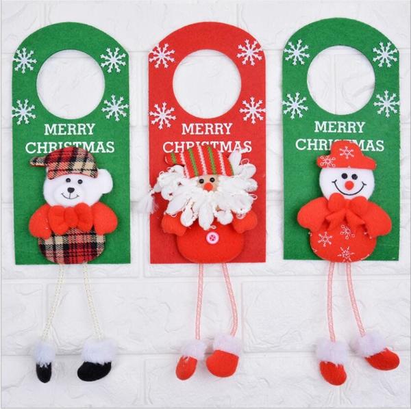 Santa Snowman Door Ring Hanging Christmas felt hanging decorative Christmas door