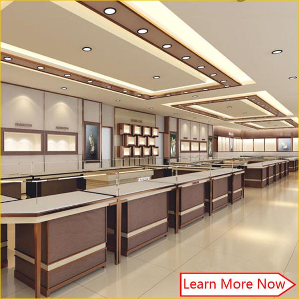 Buy cheap Eye-catching !Wooden Display Jewellery Showroom Furniture Counter Design from wholesalers