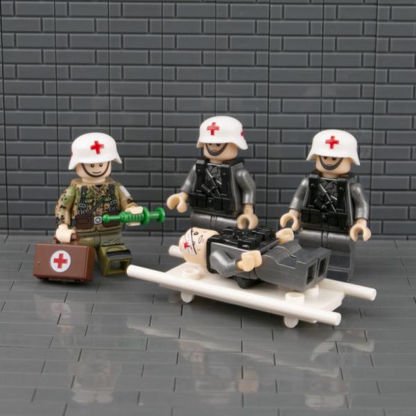 Buy cheap WW2 military British German soldier mini figure accessories helmet medical suitcase building block from wholesalers