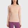 Buy cheap Ladies Long Sleeve Jacquard Horse Riding Tops Round Neck Sports T - Shirt Workout from wholesalers
