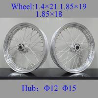 Buy cheap Front Spoked Motorcycle Wheels 1.85*18 1.85*19 1.4*21 High Tensile Strength product