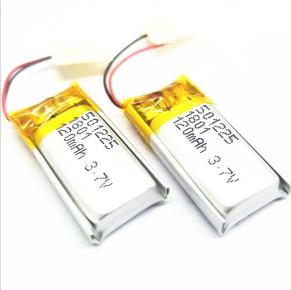 Buy cheap Bluetooth Headset 3.7v 120mah Lipo 501225 Li Polymer Battery With Wire from wholesalers