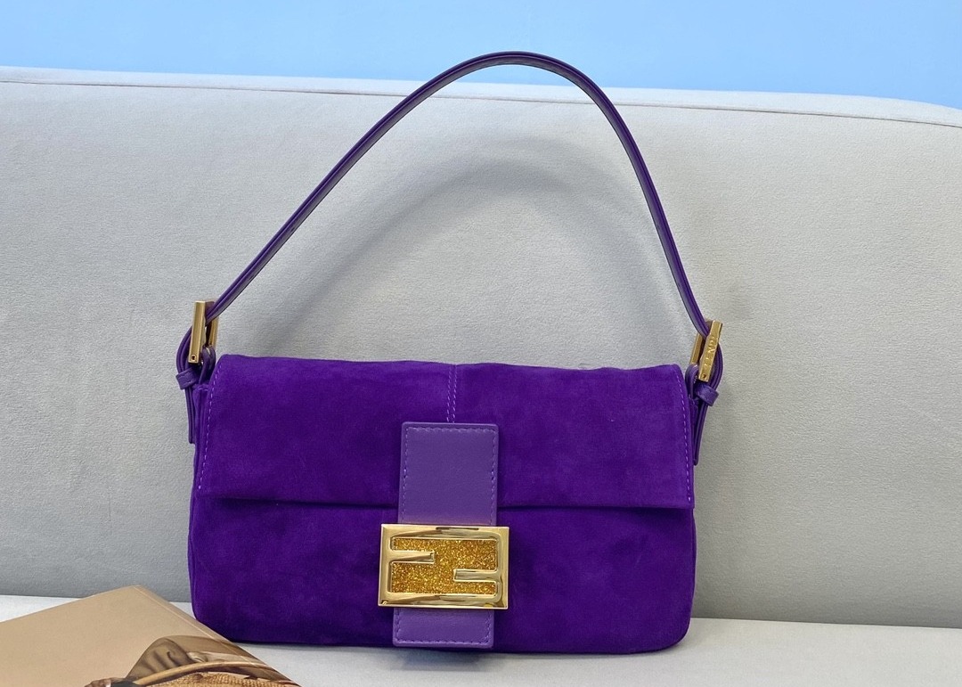 Classic Single Strap Shoulder Bag Pure Color Underarm Bag Baguette Bag