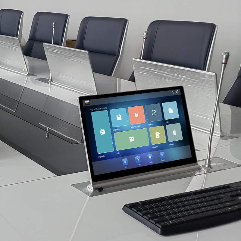 LCD Monitor Lifter with Control Panel Remote Control and Central Control System