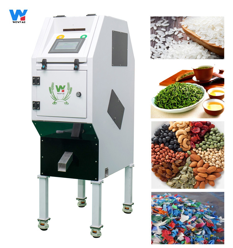 Color Sorting Machine 1 Chute 32 Channels Mini Rice Coffee Bean Color Sorter Grain Sorting Machine