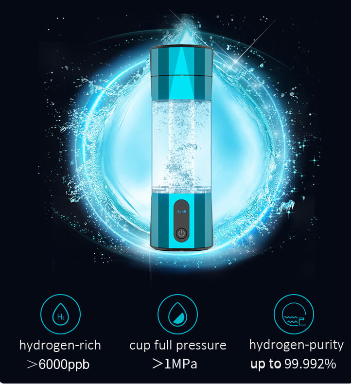 Household Lightweight Hydrogen Health Bottle 9000ppb Usb Charging