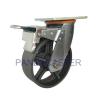 Buy cheap Heavy Duty Cast Iron Wheel High Temperature Resistant Casters With Brake Device from wholesalers