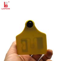 Buy cheap UHF RFID EID Livestock Ear Tags ISO18000-6C 75mm*65mm 860-960Mhz 5 Meters Range product