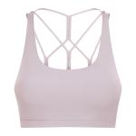 Fitness Sexy Lulu Cross Back Padded Custom Logo Workout Women's Solid Color
