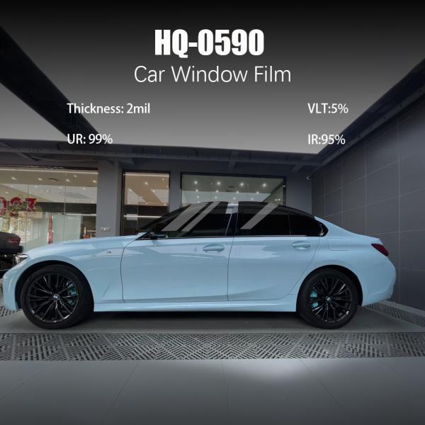 Buy cheap VLT 5% UR 99% HQ-0590 Car Window Tint Film Self Adhesive Customized from wholesalers