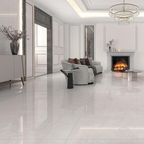 Grey Pattern Porcelain Tiles 10mm Stain Resistant For Living Room / More 750