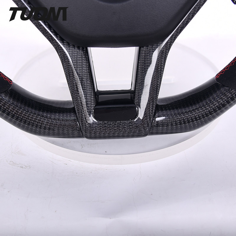 Custom Carbon Fiber Mercedes Benz Alcantara Steering Wheel Flat Top And Bottom