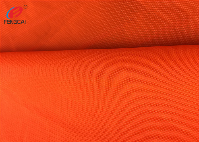 Orange Color 100% Polyester Police Uniform Fluorescent Material Fabric