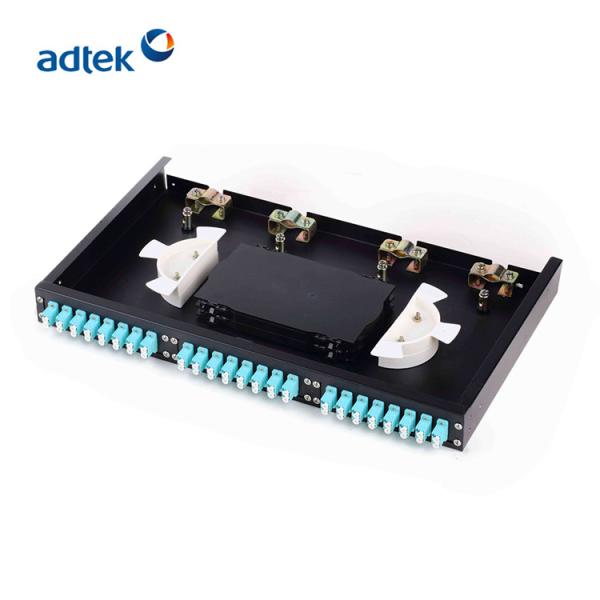 Buy cheap 19 Inch 1U 24 Port Fiber Optic Patch Panel For Telecommunication Networks from wholesalers