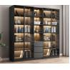 Buy cheap H200cm W240cm Hotel Room Cabinet 5 Shelf Book Case With Glass Door from wholesalers