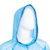 Buy cheap Camping Hiking Mountaineering Blue White PE Disposable Waterproof Raincoat With Hood from wholesalers