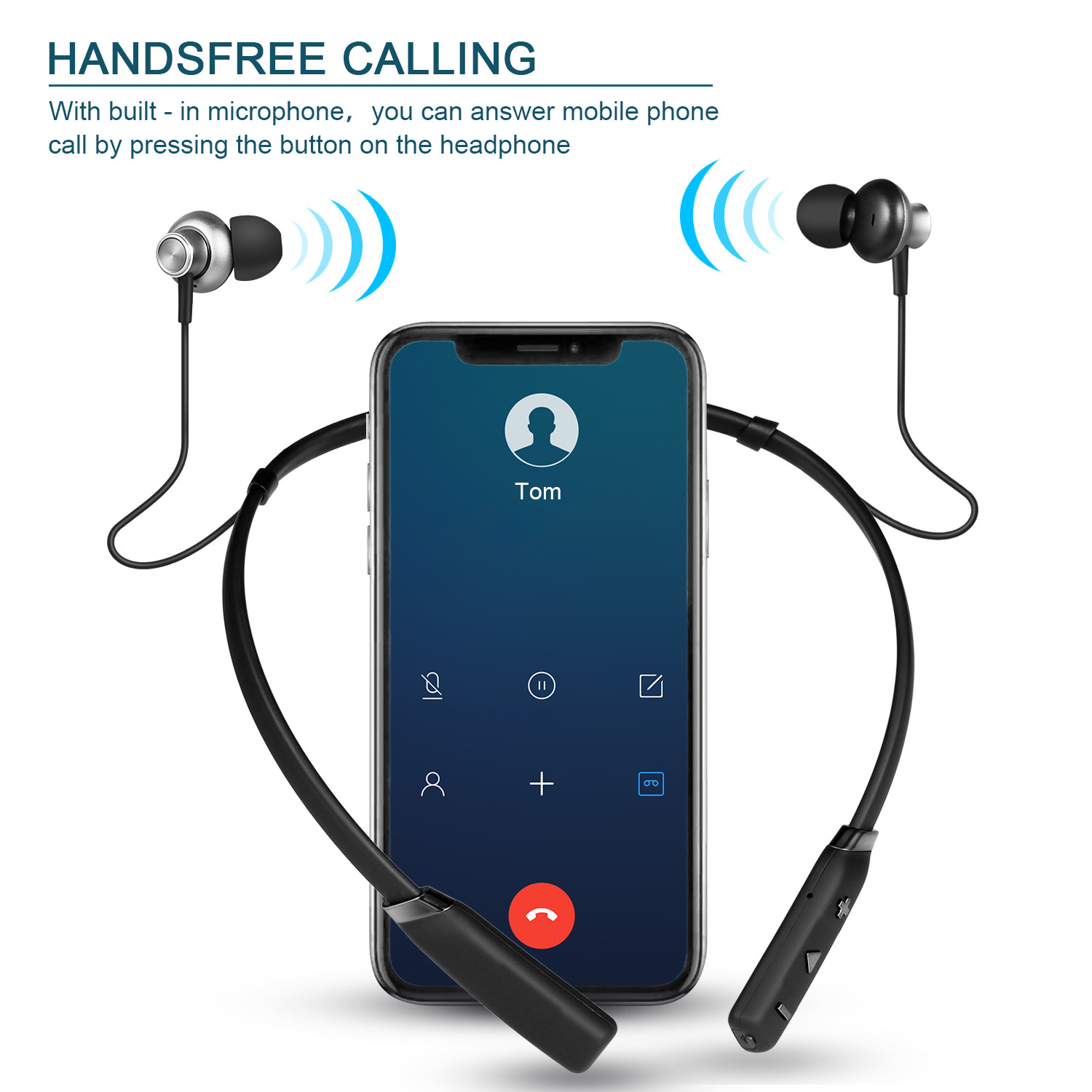 Lightweight 0.92oz HD Stereo Bluetooth Headphones True Wireless 10H Playtime