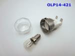 Galvanized Steel Oven Lamp Holder OLP14-421 Faston 6.3x 0.8 Bright White Color