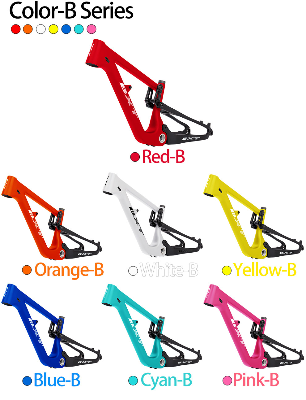 BSA Carbon Mountain Bike Frame Full Suspension Children Bicycles Frames