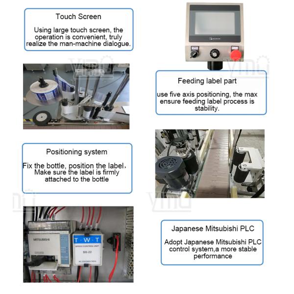 Chemical Birthday Candle Tube Label Applicator Automatic Oval Bottle Labeling Machine