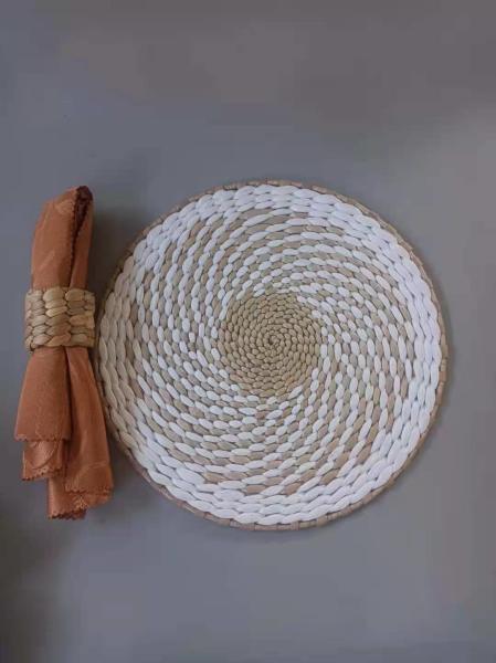 Buy cheap Hot Sale Eco- friendly Handmade Natural Water Hyacinth Woven Table Placemat Seagrass Rattan Straw Placemats from wholesalers