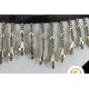 Buy cheap Wholesale Black Bead Fringes Trim Beaded Trimming Embroidery Applique Trimming from wholesalers