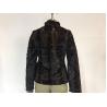 Buy cheap Girls Black Color Faux Fur Coat With Funnel Collar Zip Through TW77402 from wholesalers