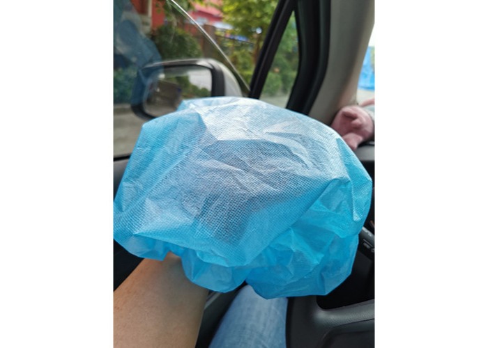 Blue Mushroom Shape Disposable Head Cover