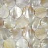 Buy cheap Round Mother Of Pearl Bathroom Tiles Fresh Water Seashell Decor 2mm Thickness from wholesalers