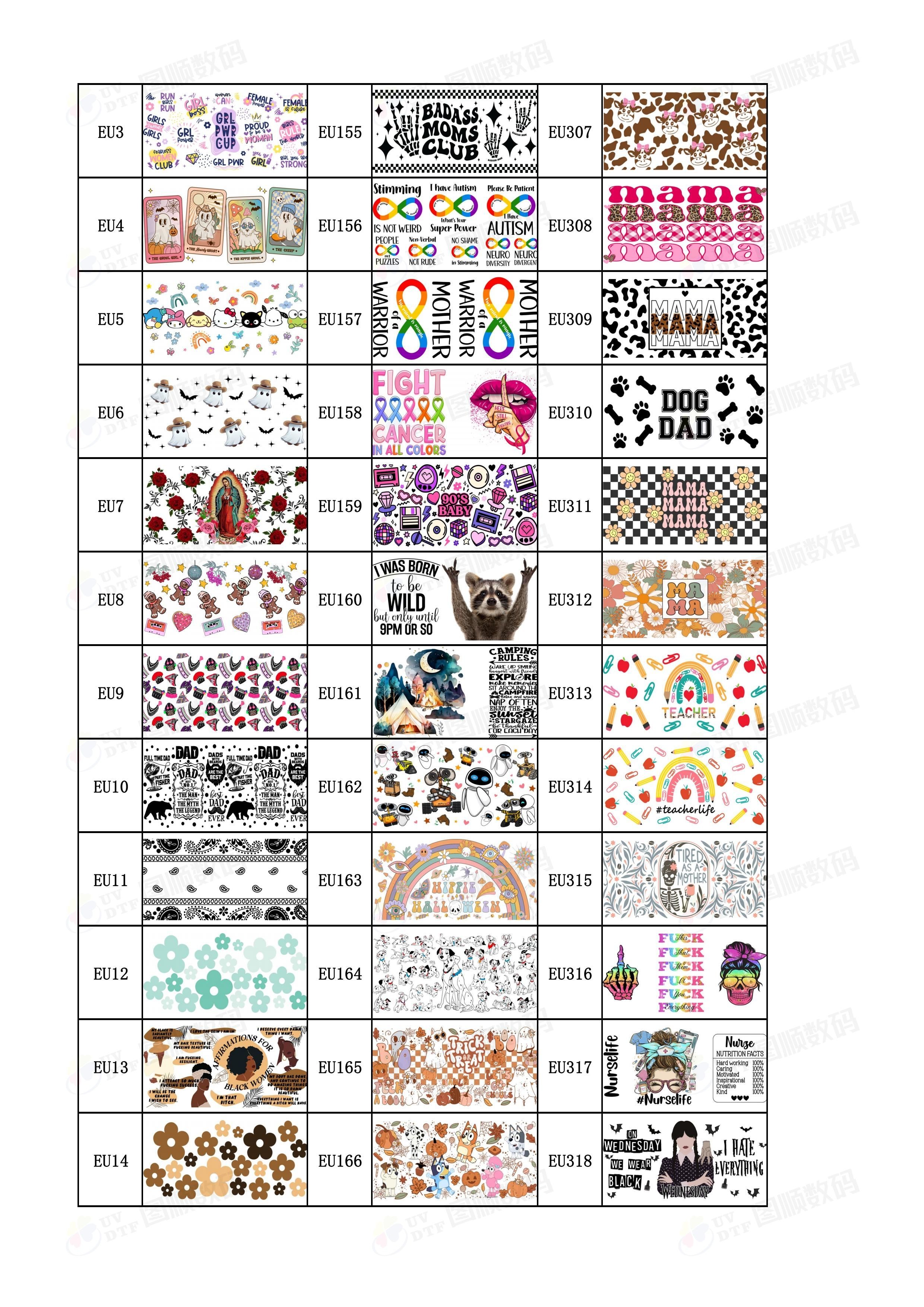 UV Resistant 3D UV Transfer Labels Sticker UV DTF 9.3*4.1 Inches