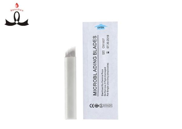 Buy cheap 0.25mm #12 Silver Hard Curve Microblading Blades , Stainless steel Microblading Tattoo Needles from wholesalers