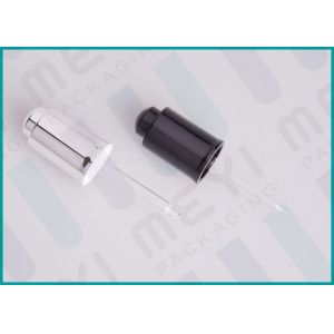 Buy cheap 18/410 Glass Oil Dropper With ABS Material UV Shiny Silver Press Button from wholesalers