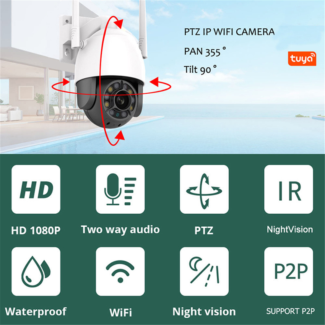 Unistone 2MP WIFI Dual Light Speed Dome(US-SDO202DL)
