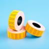 Buy cheap Supermarket Price Tag Sticker Roll Orange 21mm Blank Sticker Paper Roll from wholesalers