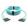 Buy cheap Female to Female 6 x MPO Trunk Cable Assembly 72 Fibers OM3 OFNR Aqua Jack from wholesalers