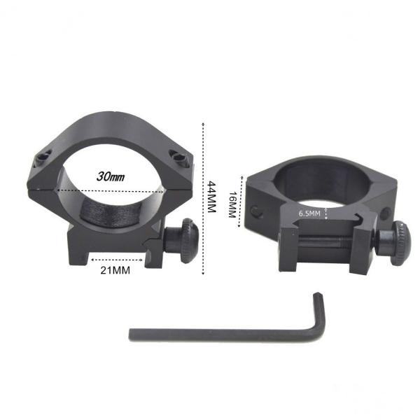 Buy cheap Aluminum Alloy 30mm Picatinny Rail Mounts For Scopes Black Matte from wholesalers