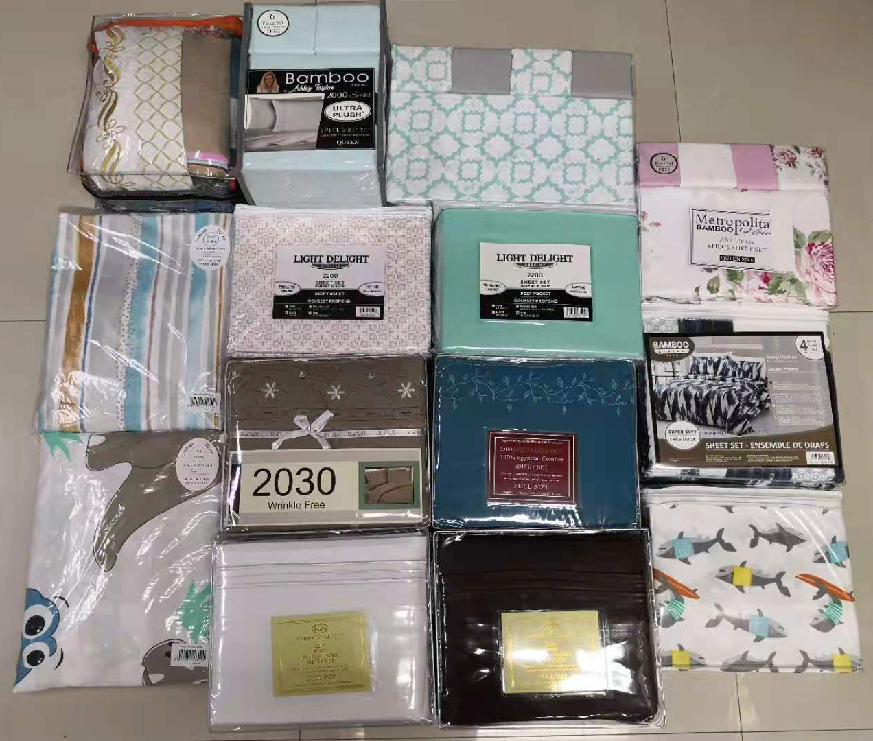 All-Season Flat Bed Sheet Egyptian Luxury Embroidered Bed Sheet Set with Beautiful Rope Embroidery 4 Piece Set
