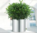 Buy cheap Super Clean Cylinder Table Ground 30cm Stainless Planter surface brushed from wholesalers
