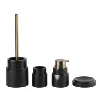 Buy cheap Nero Margiua Marble Bathroom Accessories Sets With Step Based Bronze Parts product