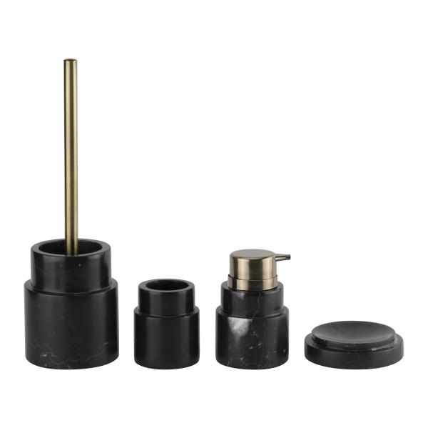 Buy cheap Nero Margiua Marble Bathroom Accessories Sets With Step Based Bronze Parts from wholesalers