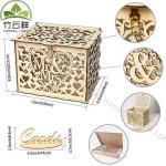 Warm DIY Wedding Card Box with Lock Wood Card Box Gift Card Holder Card Box