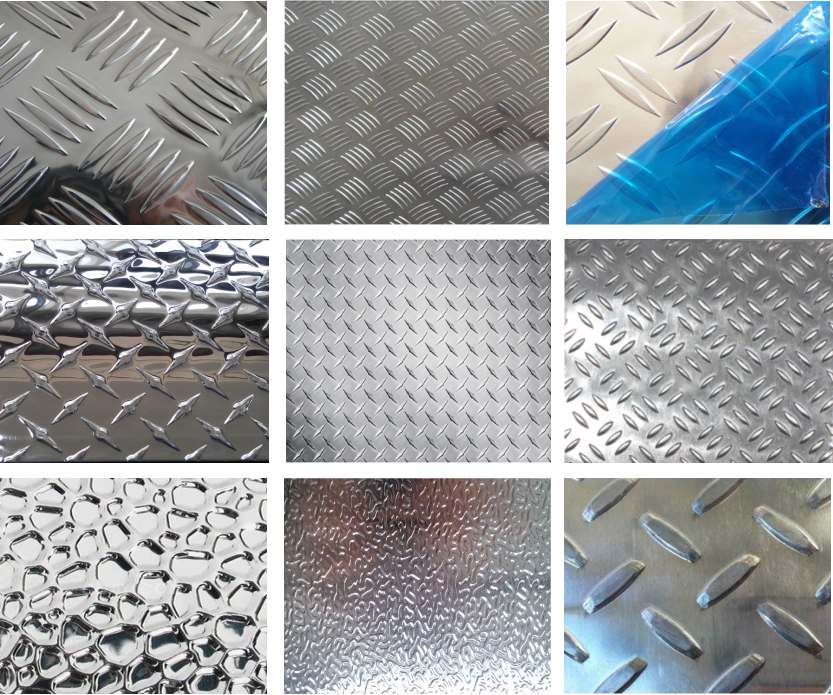 AA1060 5 Bar Aluminium Checker Plate 3MM PVC Coated Width 500mm-12600mm