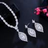 Buy cheap Wholesale Jewelry Set CZ Pendant Necklace Crystal Cubic Zircon Necklace Earrings Jewelry Set necklace earrings For Women from wholesalers