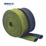 Cotton Nylon Sleeve Green Mesh Braided Sleeving For Wiring Harness