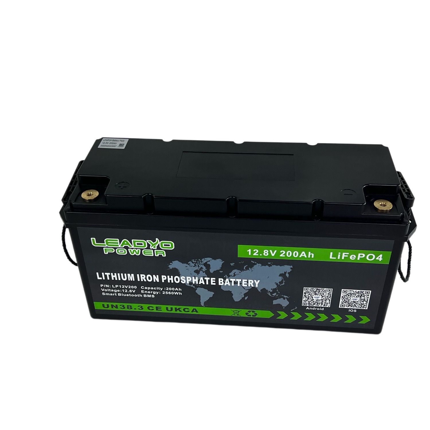 Rechargeable IP66 Lithium ion Marine Battery 12V 200Ah LiFePO4 Deep Cycle Batteries with Smart App