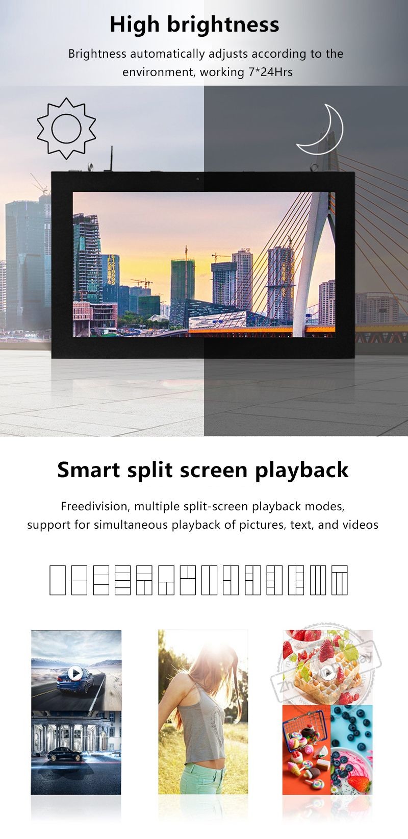 Lcd Touch Screen Floor Standing Outdoor Digital Signage High Brightness 86inch Totem Waterproof Ip65