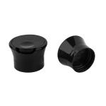 Plastic Press Type Disc Top Cover Black 24/410 Flip Top Caps For Cosmetic