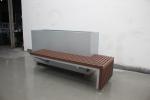 Custom Commercial Large Planters With Bench For Outdoor Garden Patio