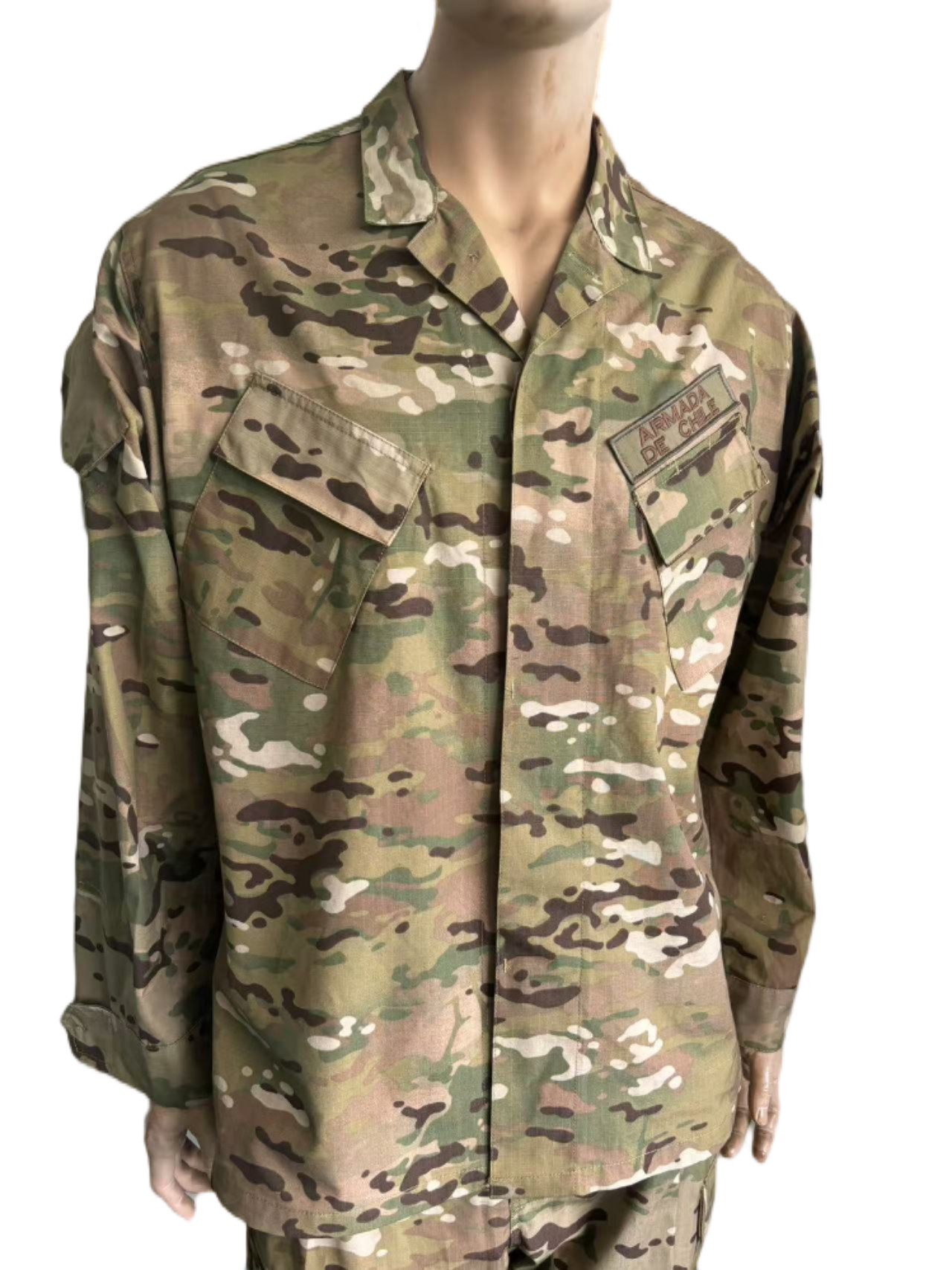 Nylon Cotton 50 / 50 Army ACU Uniform Set Customizable With Multicam Camouflage
